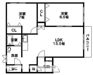 ル・ソレイユⅢ【2階】の間取り